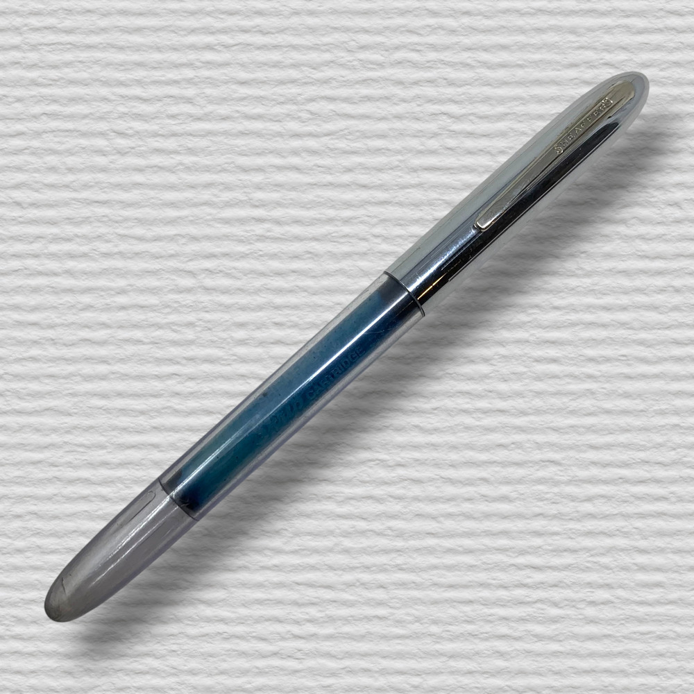 Vintage Sheaffer's Student Fountain Ink Pen Clear Barrel Silver Top 304 Tip USA